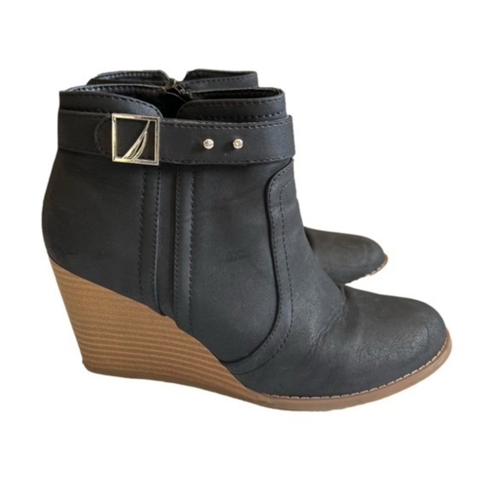 Nautica wedge heel ankle booties Womens size 8.5
